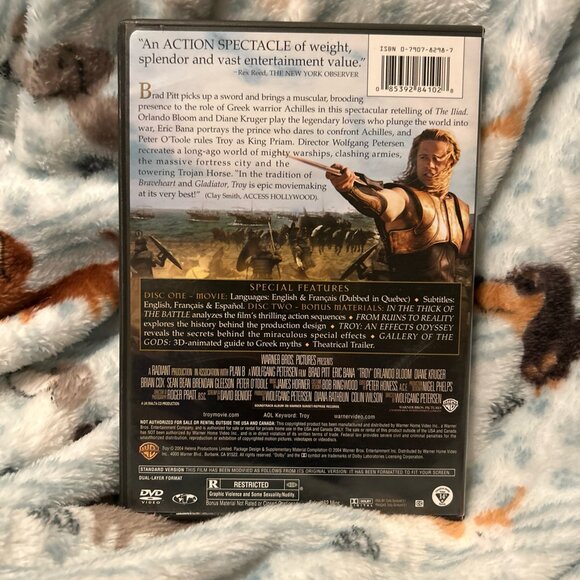 Troy (DVD, 2005, 2-Disc Set, Full Screen) Brad Pitt Orlando Bloom - Picture 7 of 10